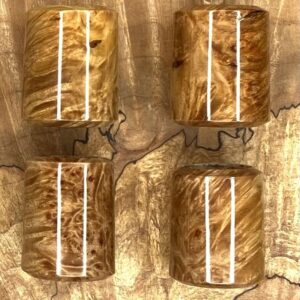 Maple Burl Butt Caps 1.5 In